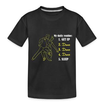 Waltz Couple Dance - Kids' Premium Organic T-Shirt - black - Front