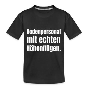 Personnel au sol avec de vraies envolées de fantaisie. - T-shirt bio Premium Enfant - noir - Devant