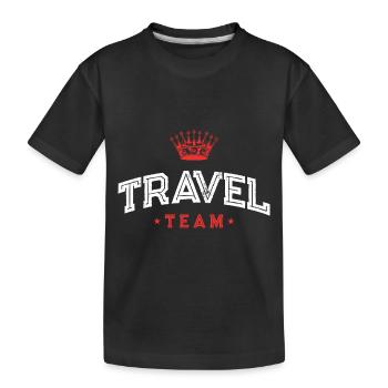 Travel Team - Kinder Premium Bio T-Shirt - Schwarz - Vorne