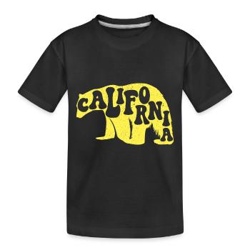 Ours de Californie États-Unis État d’Amérique Californie - T-shirt bio Premium Enfant - noir - Devant