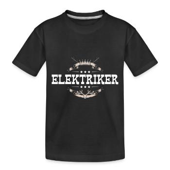 Elektriker Beruf - Kinder Premium Bio T-Shirt - Schwarz - Vorne