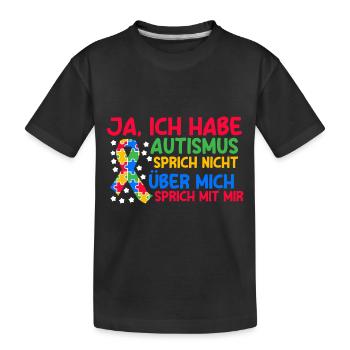 Autismus Autist Autisten - Kinder Premium Bio T-Shirt - Schwarz - Vorne