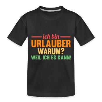 Sommerurlaub Urlauber Urlaub - Kinder Premium Bio T-Shirt - Schwarz - Vorne