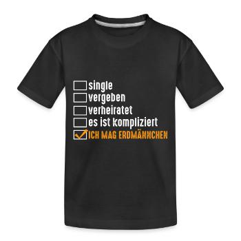 Erdmännchen - Kinder Premium Bio T-Shirt - Schwarz - Vorne