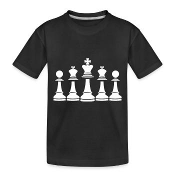 Jeux échecs - T-shirt bio Premium Enfant - noir - Devant