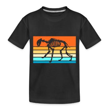Sabre-toothed tiger - Kids' Premium Organic T-Shirt - black - Front