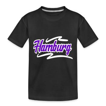 Hamburg - Kinder Premium Bio T-Shirt - Schwarz - Vorne