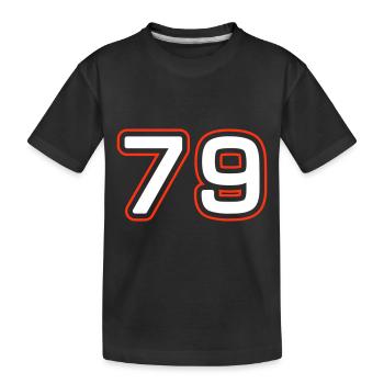 79 number symbol - Kids' Premium Organic T-Shirt - black - Front