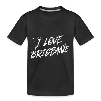 I Love Brisbane - Kinder Premium Bio T-Shirt - Schwarz - Vorne
