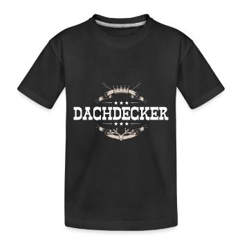 Dachdecker Beruf - Kinder Premium Bio T-Shirt - Schwarz - Vorne
