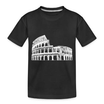 Kolosseum Rom Kolosseum Italien Souvenir Denkmal - Kinder Premium Bio T-Shirt - Schwarz - Vorne