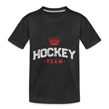 Hockey Team - Kids' Premium Organic T-Shirt - black - Front