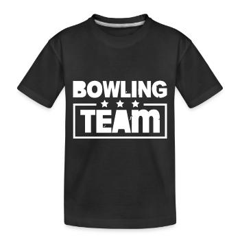 Bowling Team Team Colorful - Kids' Premium Organic T-Shirt - black - Front