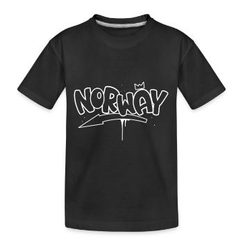 Norvège Graffiti - T-shirt bio Premium Enfant - noir - Devant
