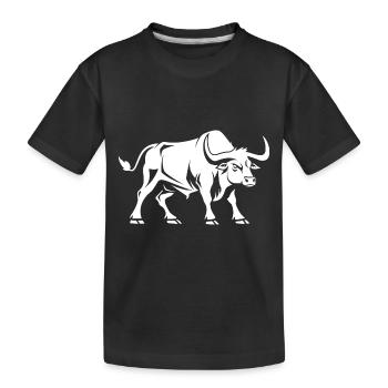 Stier - Kinder Premium Bio T-Shirt - Schwarz - Vorne