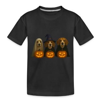 Beagle - Kinder Premium Bio T-Shirt - Schwarz - Vorne