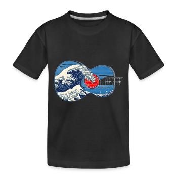Guitare Big Wave par Kanagawa Guitar Player - T-shirt bio Premium Enfant - noir - Devant