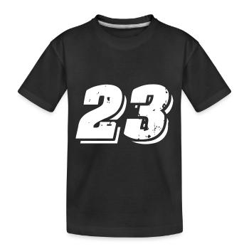 23 Number Symbol - Kids' Premium Organic T-Shirt - black - Front