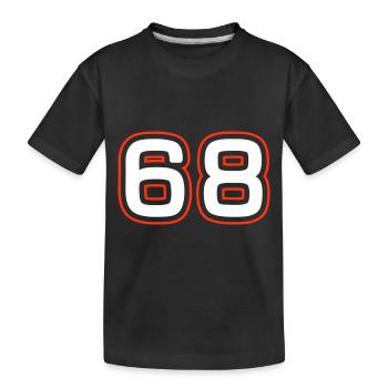 68 Zahl Symbol - Kinder Premium Bio T-Shirt - Schwarz - Vorne