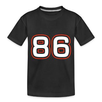 86 number symbol - Kids' Premium Organic T-Shirt - black - Front