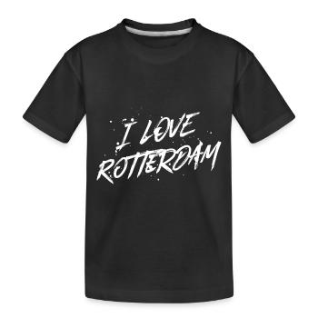 I Love Rotterdam - Kids' Premium Organic T-Shirt - black - Front