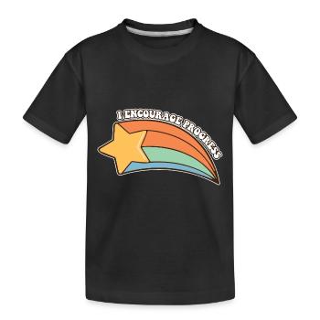 J’encourage le progrès n’est pas linéaire accéléré enseignant - T-shirt bio Premium Enfant - noir - Devant