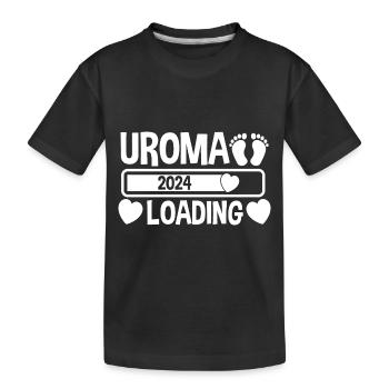 Urgroßmutter 2024 Uroma - Kinder Premium Bio T-Shirt - Schwarz - Vorne