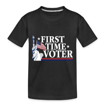 Votre vote compte Votant pour la première fois USA Politique - T-shirt bio Premium Enfant - noir - Devant