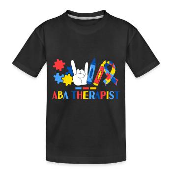 Thérapeute ABA Analyse comportementale appliquée - T-shirt bio Premium Enfant - noir - Devant