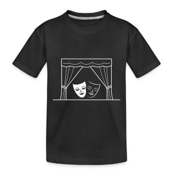 Theater-Masken - Kinder Premium Bio T-Shirt - Schwarz - Vorne