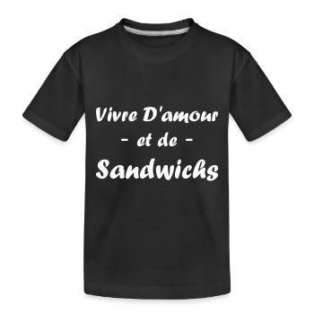 Humour sandwich - T-shirt bio Premium Enfant - noir - Devant