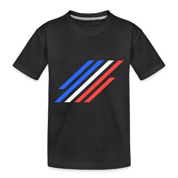 Frankreich - Kinder Premium Bio T-Shirt - Schwarz - Vorne