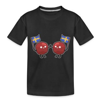 Schweden Schwedisch Fleischbällchen - Kinder Premium Bio T-Shirt - Schwarz - Vorne