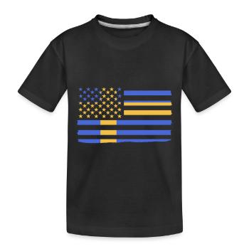Sweden Swedish - Kids' Premium Organic T-Shirt - black - Front