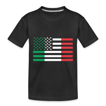 Italia United States - Kids' Premium Organic T-Shirt - black - Front
