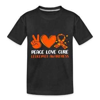 Leukämie Bewusstsein - Kinder Premium Bio T-Shirt - Schwarz - Vorne