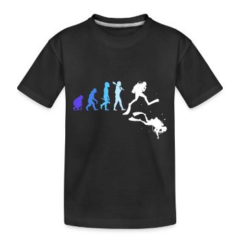 Dive - Kids' Premium Organic T-Shirt - black - Front