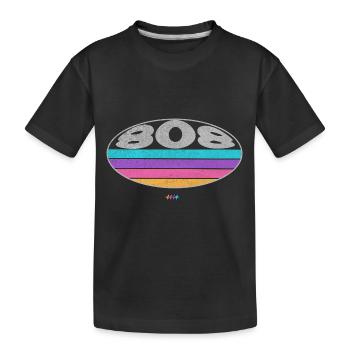 808 Boîte à rythmes SYNTHÉTISEUR analogique - T-shirt bio Premium Enfant - noir - Devant