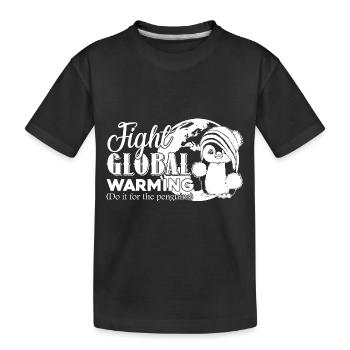 Earth Day Fight Global Warming - Kids' Premium Organic T-Shirt - black - Front