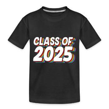 Klasse von 2025 Abi Abiturient Abitur 2025 - Kinder Premium Bio T-Shirt - Schwarz - Vorne