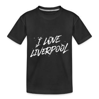 I Love Liverpool - Kinder Premium Bio T-Shirt - Schwarz - Vorne