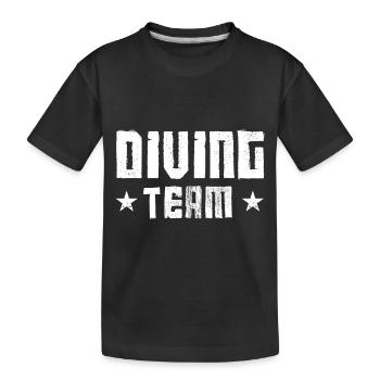 Diving Team - Kids' Premium Organic T-Shirt - black - Front
