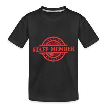 Staff Mitglied - Kinder Premium Bio T-Shirt - Schwarz - Vorne