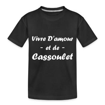 Humour cassoulet - T-shirt bio Premium Enfant - noir - Devant
