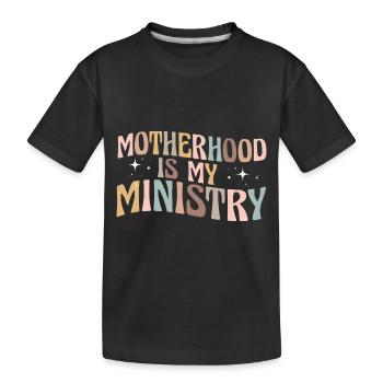 La maternité est mon ministère - T-shirt bio Premium Enfant - noir - Devant