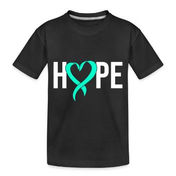 Pcos-Bewusstsein - Kinder Premium Bio T-Shirt - Schwarz - Vorne