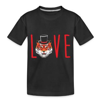 Säbelzahntiger - Kinder Premium Bio T-Shirt - Schwarz - Vorne