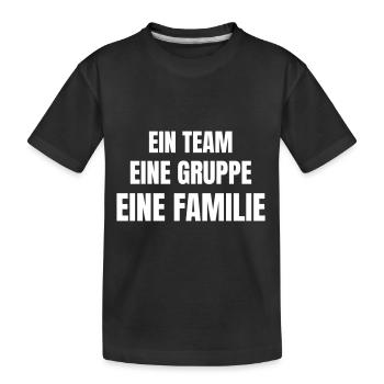 Ein Team, eine Gruppe, eine Familie! - Kinder Premium Bio T-Shirt - Schwarz - Vorne