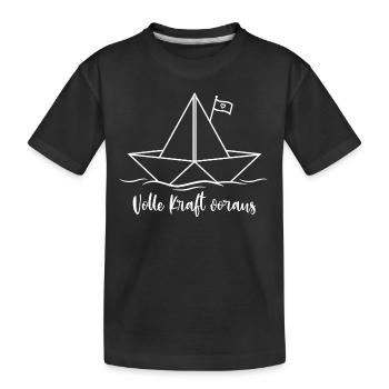 Volle Kraft voraus - Kinder Premium Bio T-Shirt - Schwarz - Vorne