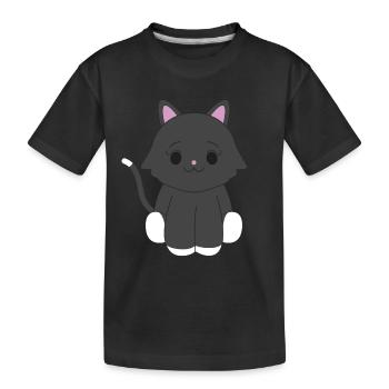 Chat noir - T-shirt bio Premium Enfant - noir - Devant